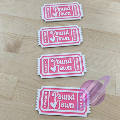 POUND TOWN TICKET 4 PACK- 3D PRINTED
