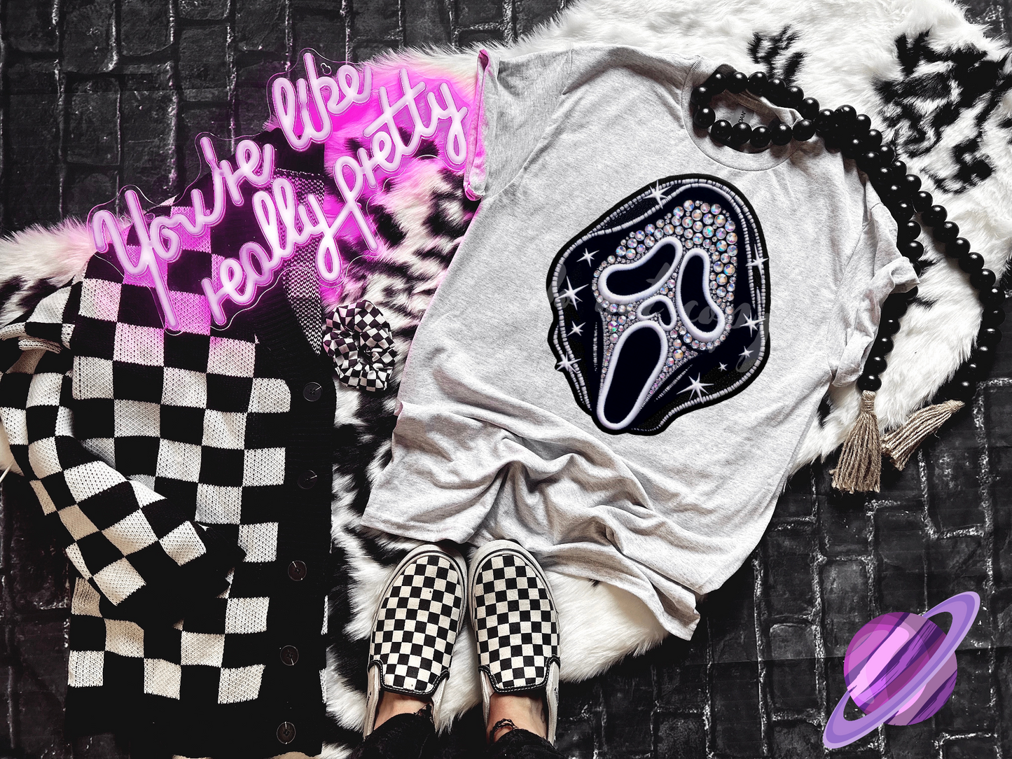 BLING SCARY UNISEX TEE ADULTS/KIDS