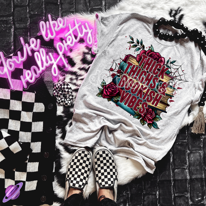 THICK THIGHS & BOOKISH VIBES TEE