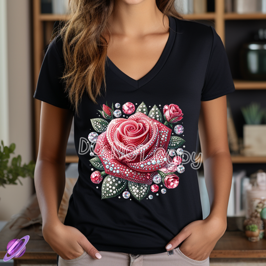RUBY ROSE TEE VNECK