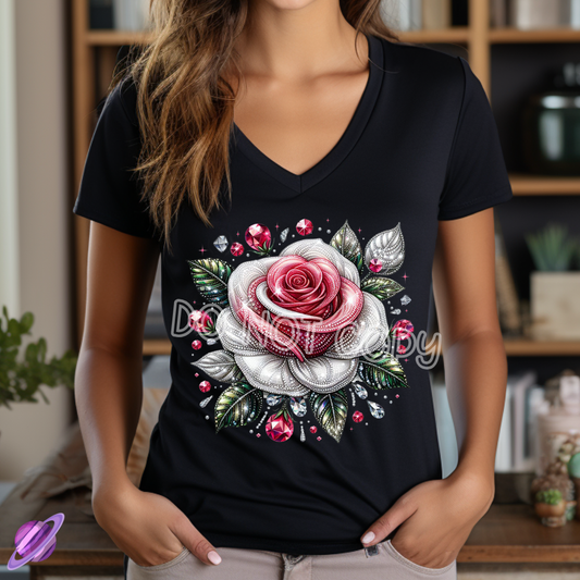 GEMROSE TEE VNECK