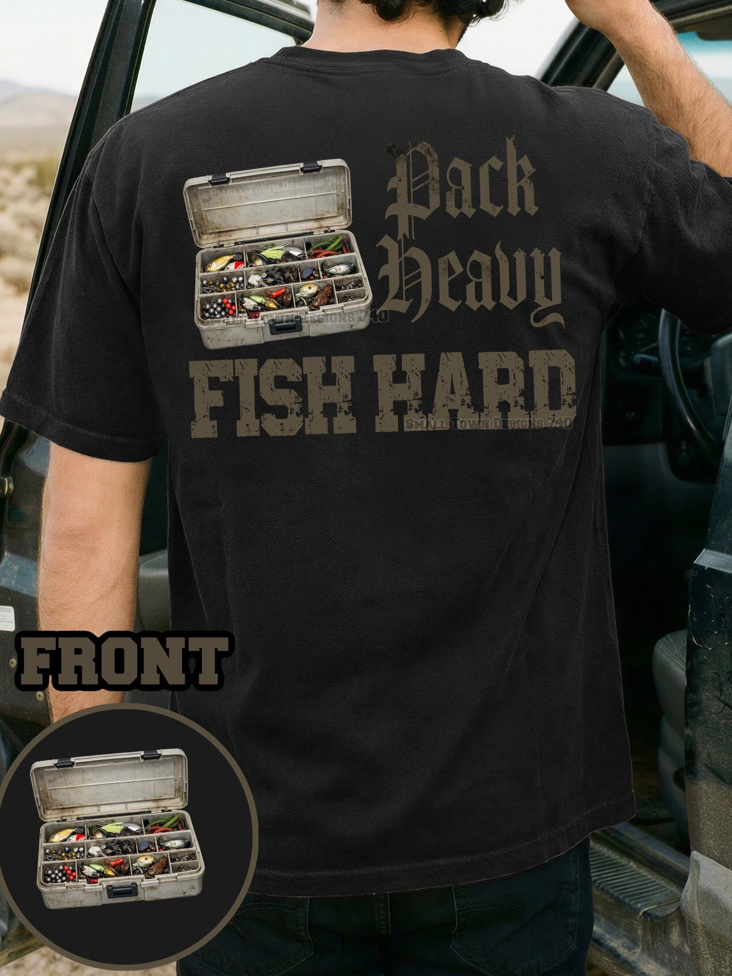 PACK HEAVY FISH HARD DOUBLE SIDED TEE