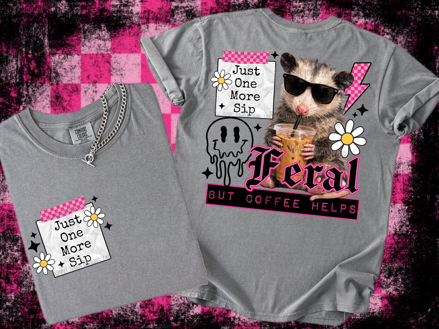 COFFEE HELPS DOUBLE SIDED TEE
