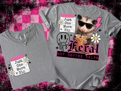 COFFEE HELPS DOUBLE SIDED TEE