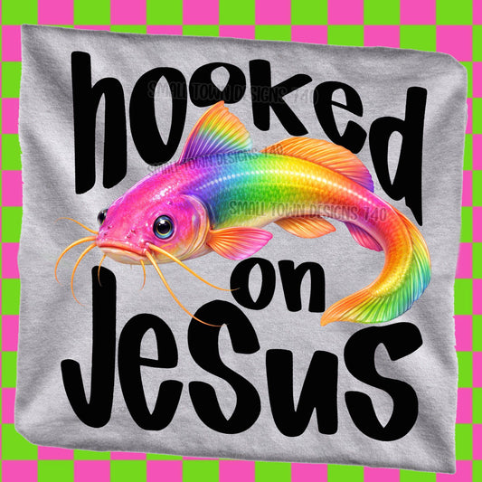 HOOKED ON JESUS TEE