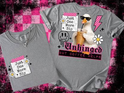 COFFEE HELPS DOUBLE SIDED TEE