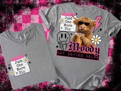 COFFEE HELPS DOUBLE SIDED TEE