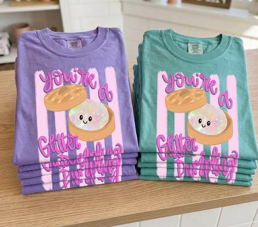 GLITER DUMPLING WITH LINES TEE
