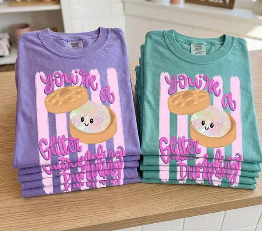 GLITER DUMPLING WITH LINES TEE