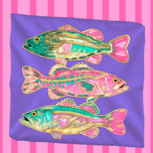 WELL SHHH 3 FISH TEE