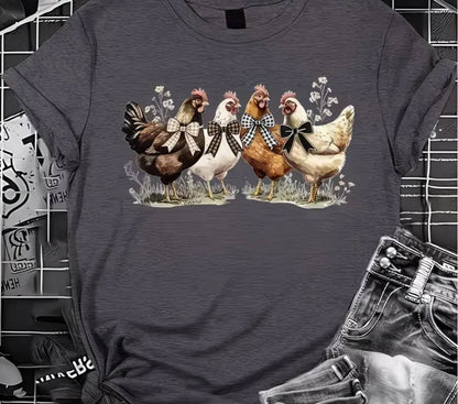 CHICKENS WITH BOWS TEE