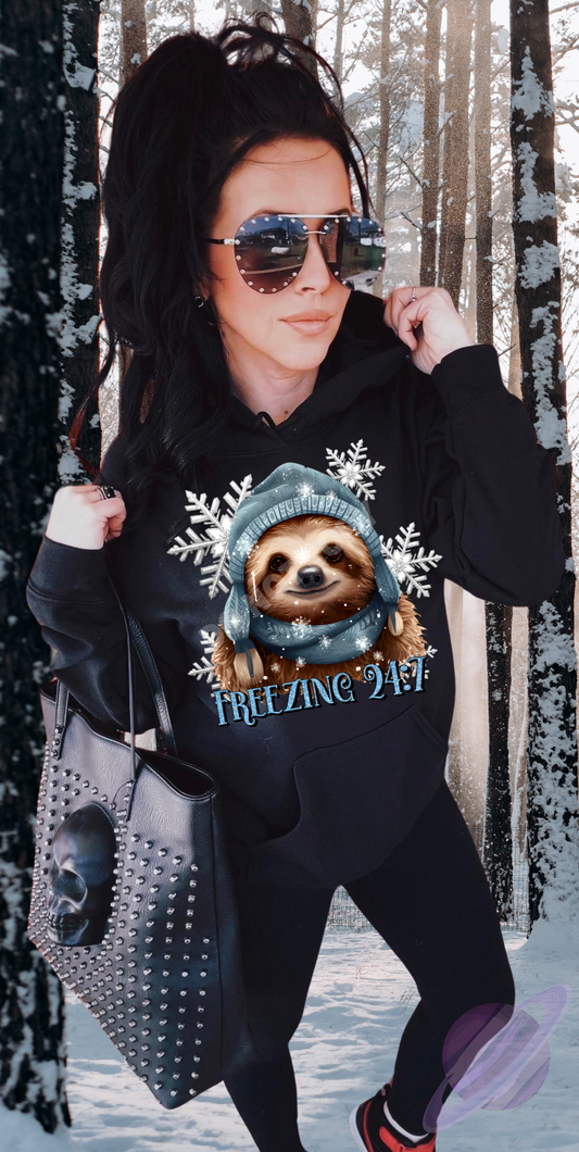 FREEZING 24/7 SLOTH HOODIE