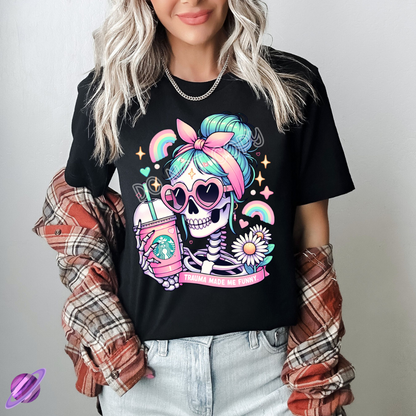 TRAUMA MADE ME FUNNY SKELE TEE