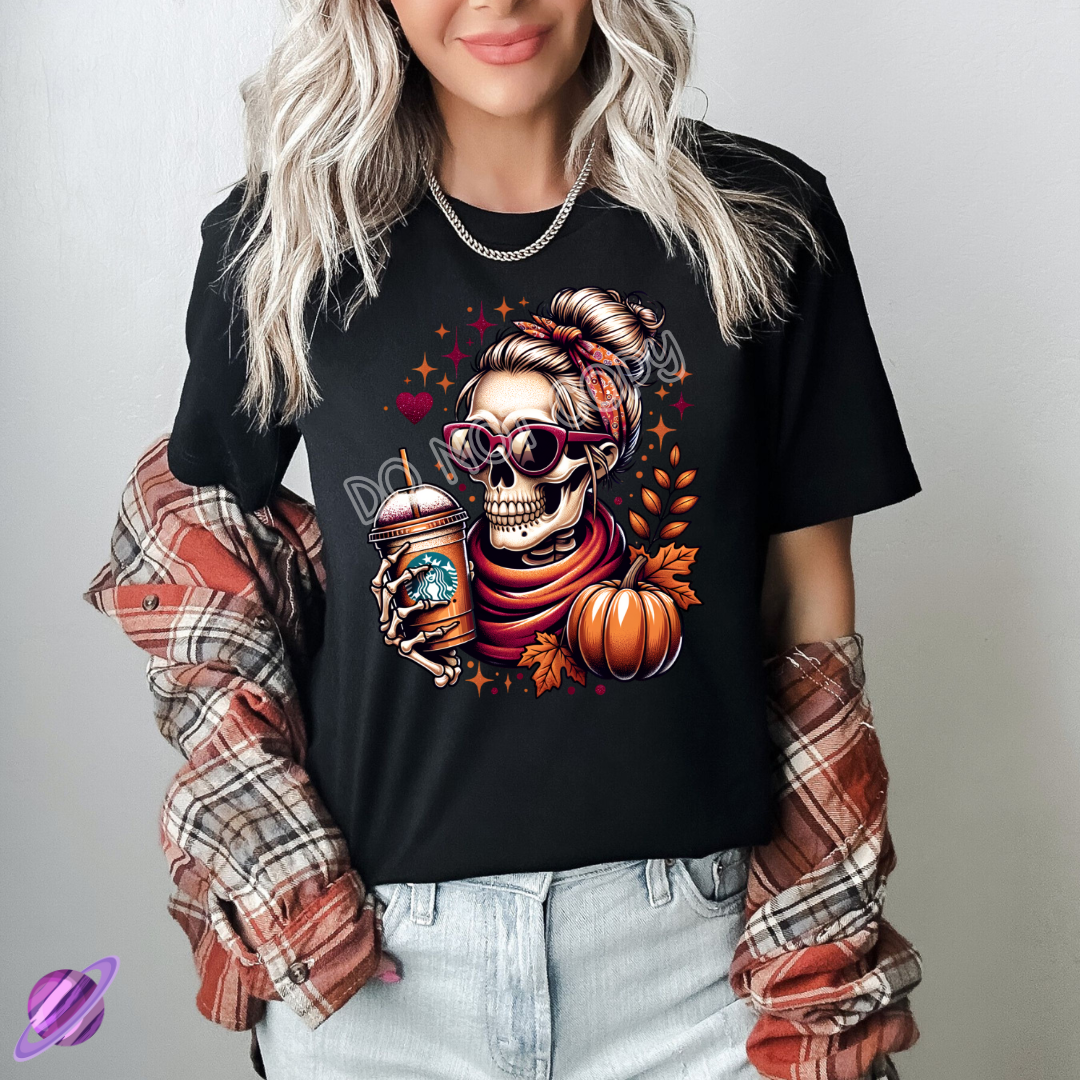 FALL SCARF SKELE TEE