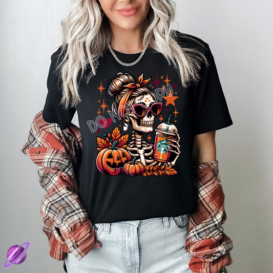 FALL PUMPKIN SKELE TEE