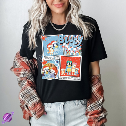 Blue Dog Xmas Tee