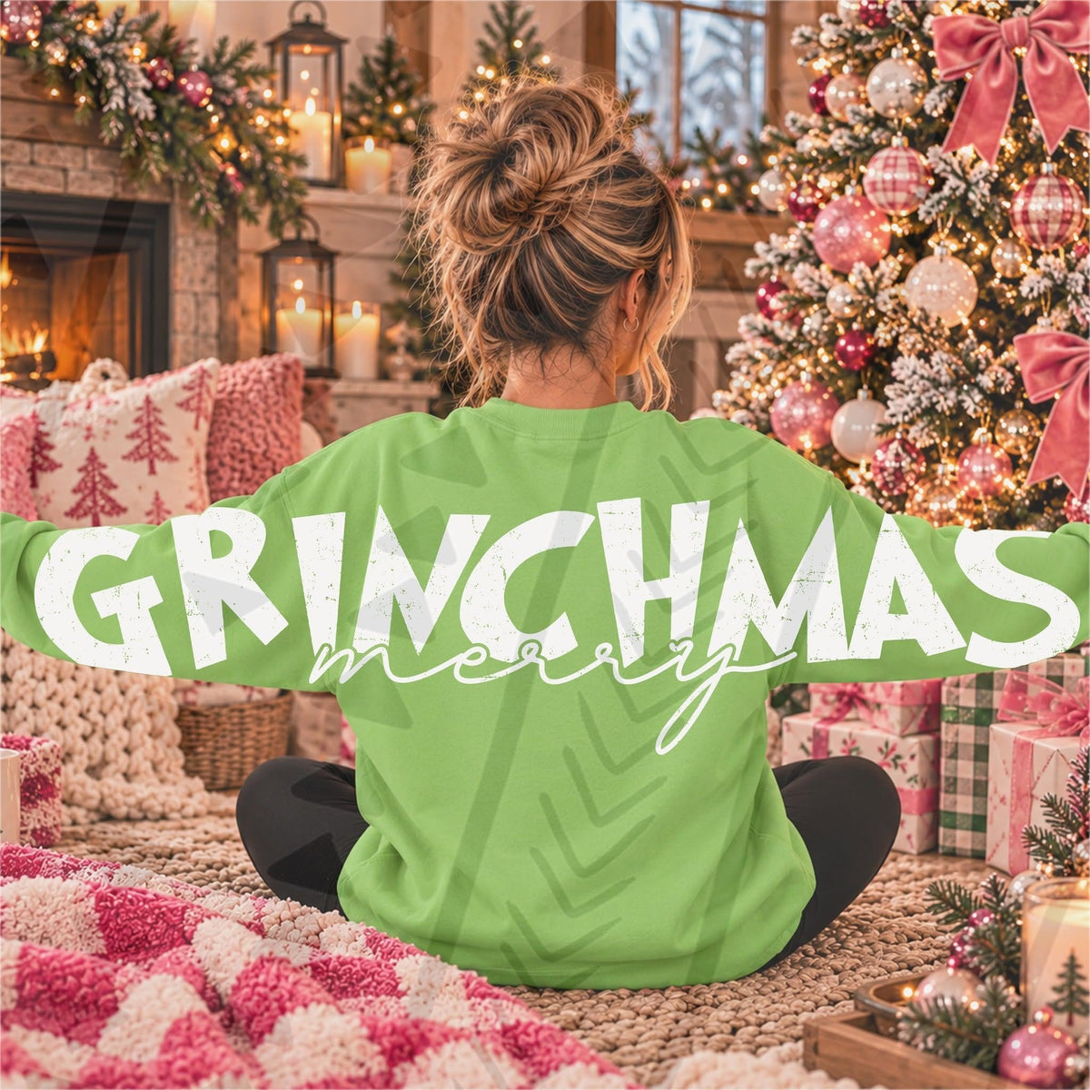 MERRY GRNCHMAS DOUBLE SIDED BIG BACK SWEATSHIRT