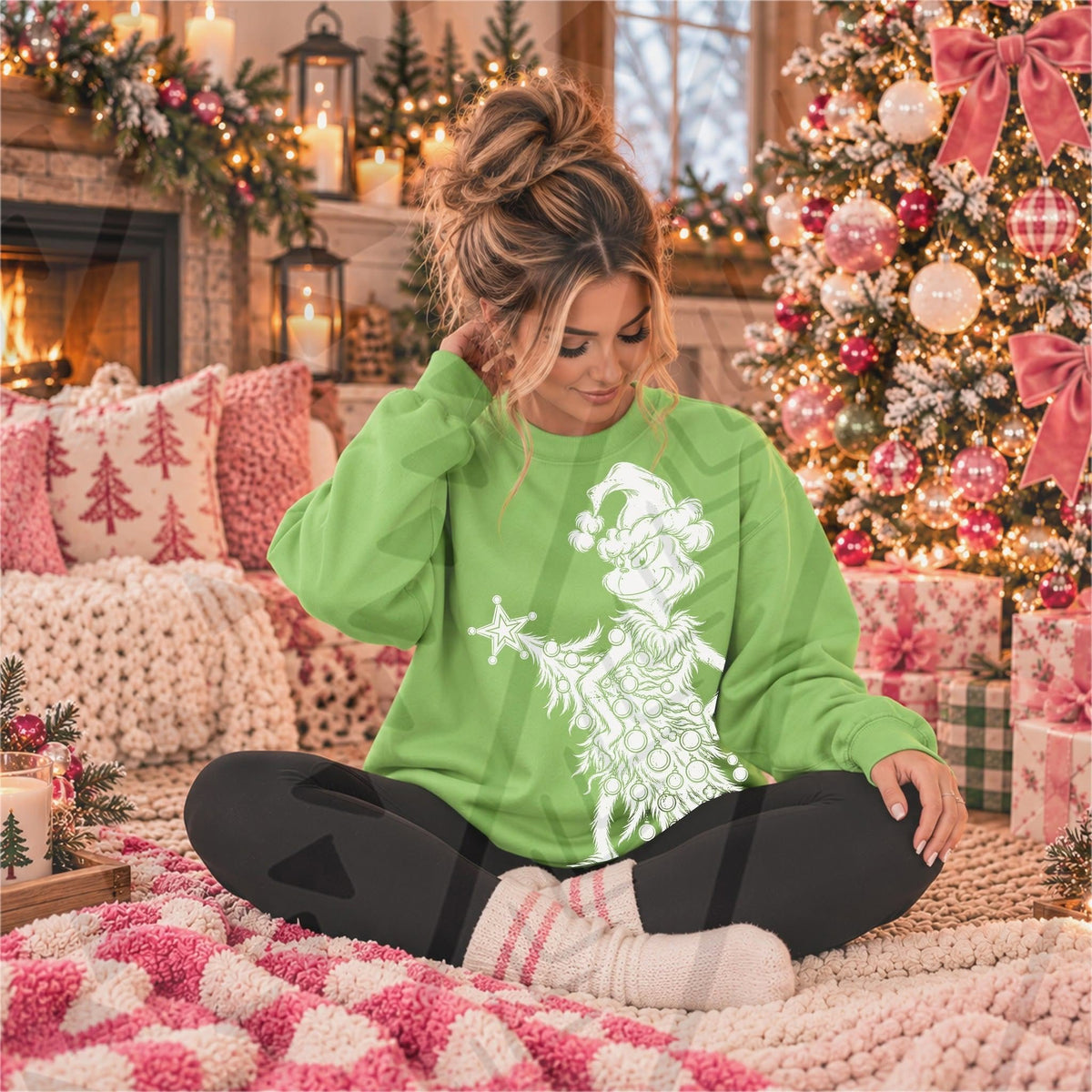 MERRY GRNCHMAS DOUBLE SIDED BIG BACK SWEATSHIRT