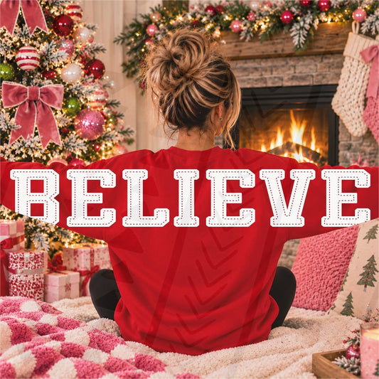 BELIEVE BIG BACK DOUBLE SIDED SWEATSHIRT