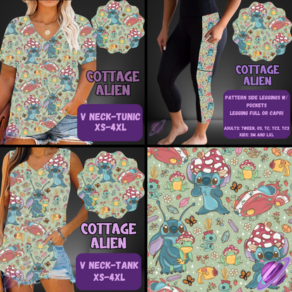 COTTAGE ALIEN-PATTERN PANEL OUTFIT RUN-SOFT CLOSE 7/10 HARD CLOSE 7/12
