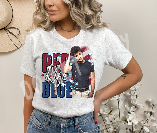 RED R BLUE TEE