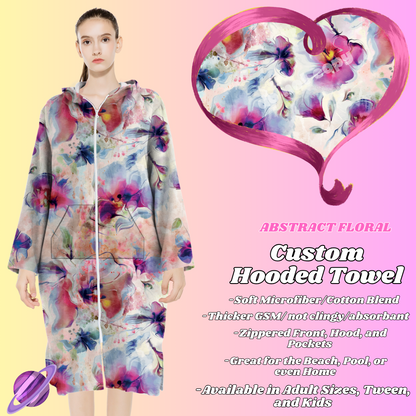 ABSTRACT FLORAL- HOODED TOWEL- PREORDER CLOSING 4/27