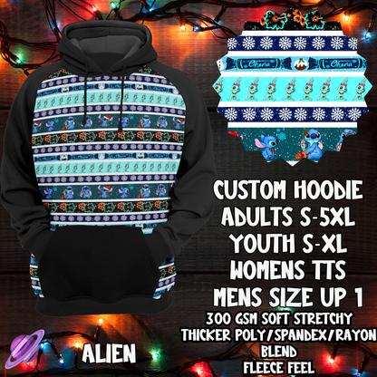 ALIEN - CUSTOM HOODIE - XMAS SWEATER RUN CLOSING 10/30