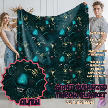 ALIEN- OVERSIZED THROW BLANKET