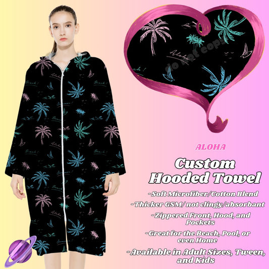 ALOHA- HOODED TOWEL- PREORDER CLOSING 4/27