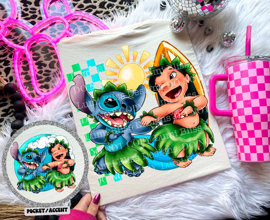 ALOHA BUDDIES DOUBLE SIDED TEE