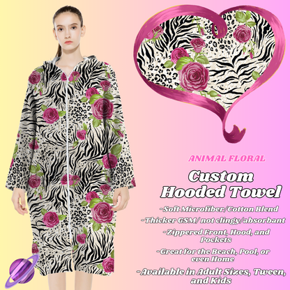 ANIMAL FLORAL - HOODED TOWEL- PREORDER CLOSING 4/27