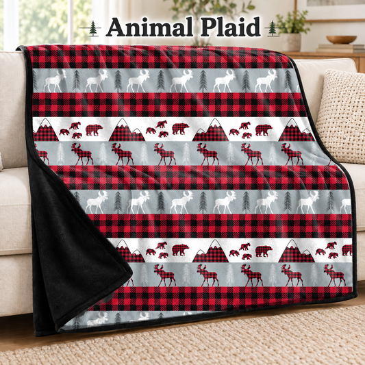 Animal Plaid-Soft Throw Blanket 14 Run-Due 9/28