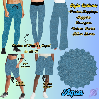 AQUA - LEGGING/JOGGER/LOUNGER/SHORTS - COLOR DENIM RUN PREORDER CLOSING 1/22