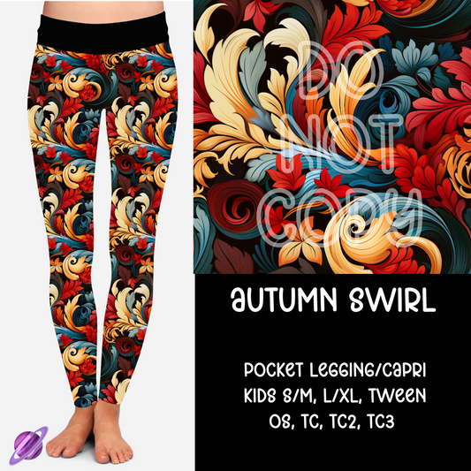 AUTUMN SWIRL - THANKFUL MINI - LEGGING/CAPRI PREORDER CLOSING 9/6