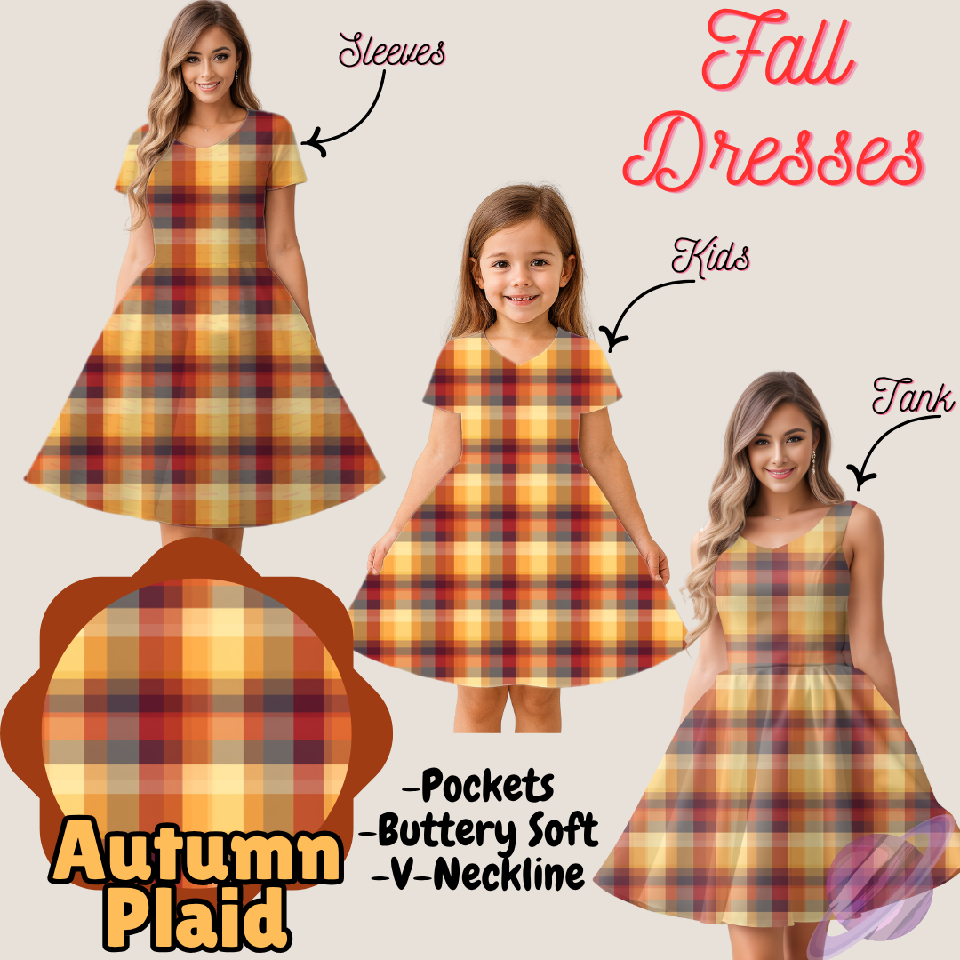 AUTUMN PLAID- FALL DRESS PREORDER- CLOSING 9/12