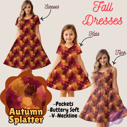 AUTUMN SPLATTER- FALL DRESS PREORDER- CLOSING 9/12