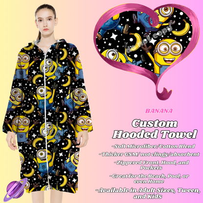 BANANA- HOODED TOWEL- PREORDER CLOSING 4/27