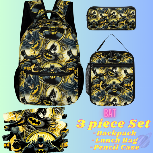 BAT-3 PIECE BACKPACK SET-PREORDER CLOSING 7/3