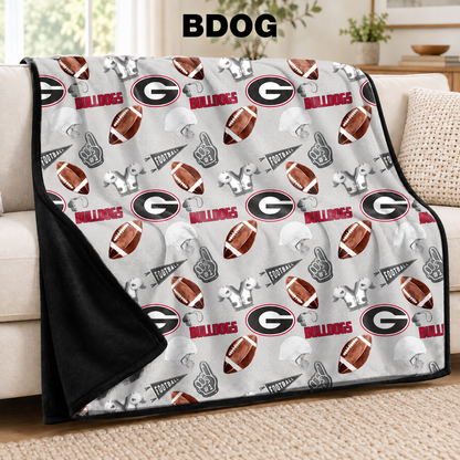 BDOG-FOOTBALL SOFT BLACK THROW-PREORDER CLOSING 9/30