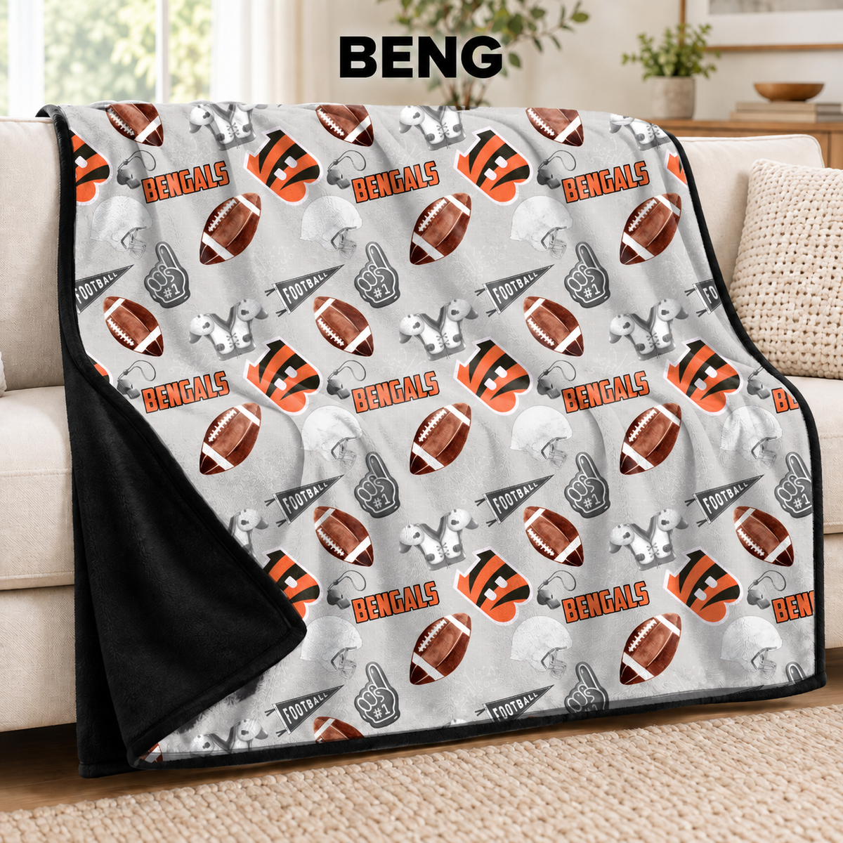 BENG-FOOTBALL SOFT BLACK THROW-PREORDER CLOSING 9/30