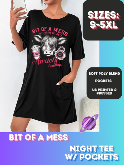 BIT OF A MESS-SLEEP SHIRT-PREORDER CLOSING 9/20