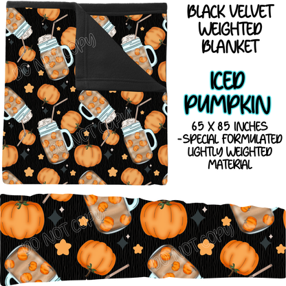 ICED PUMPKIN - BLACK VELVET WEIGHTED BLANKET ROUND 4 PREORDER CLOSING 10/16