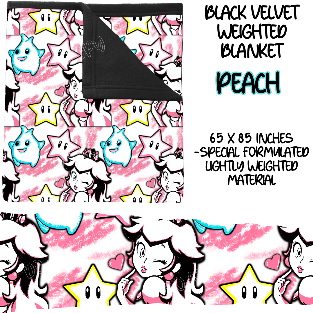 PEACH - BLACK VELVET WEIGHTED BLANKET ROUND 4 PREORDER CLOSING 10/16