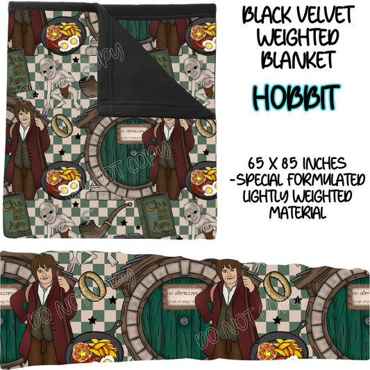 HOBBIT - BLACK VELVET WEIGHTED BLANKET ROUND 4 PREORDER CLOSING 10/16