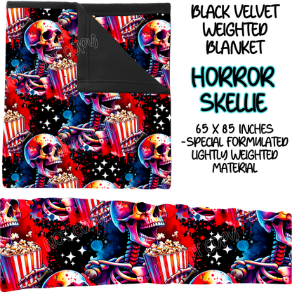 HORROR SKELLIE - BLACK VELVET WEIGHTED BLANKET ROUND 4 PREORDER CLOSING 10/16