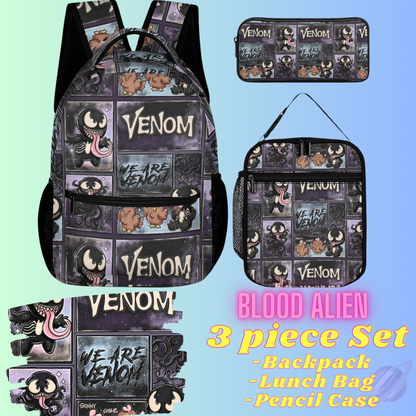 BLOOD ALIEN-3 PIECE BACKPACK SET-PREORDER CLOSING 7/3