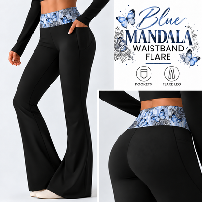 BLUE MANDALA-PATTERN WAIST FLARE-PREORDER CLOSING 10/7