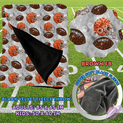 BROWN FB-SEQUIN THROW BLANKET RUN-SOFT CLOSE 8/9-HARD CLOSE 8/11