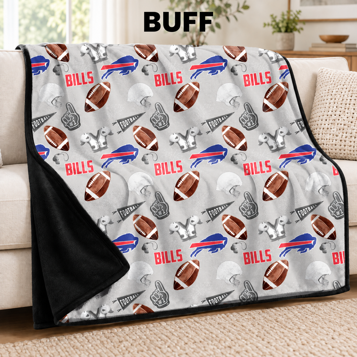 BUFF-FOOTBALL SOFT BLACK THROW-PREORDER CLOSING 9/30