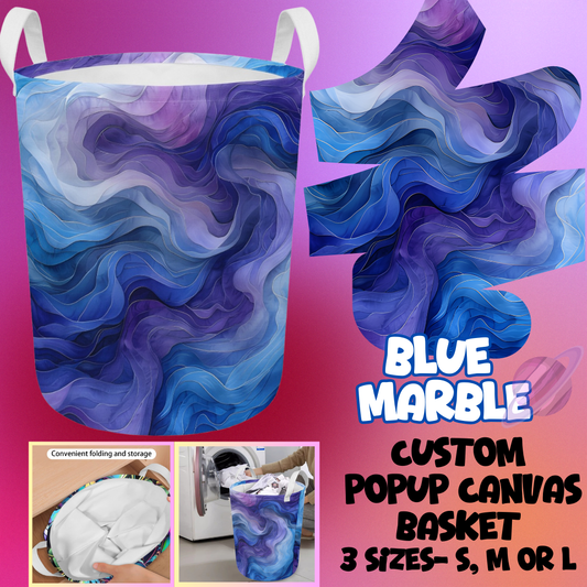 BLUE MARBLE- STORAGE BASKETS 6- PREORDER CLOSING 5/4